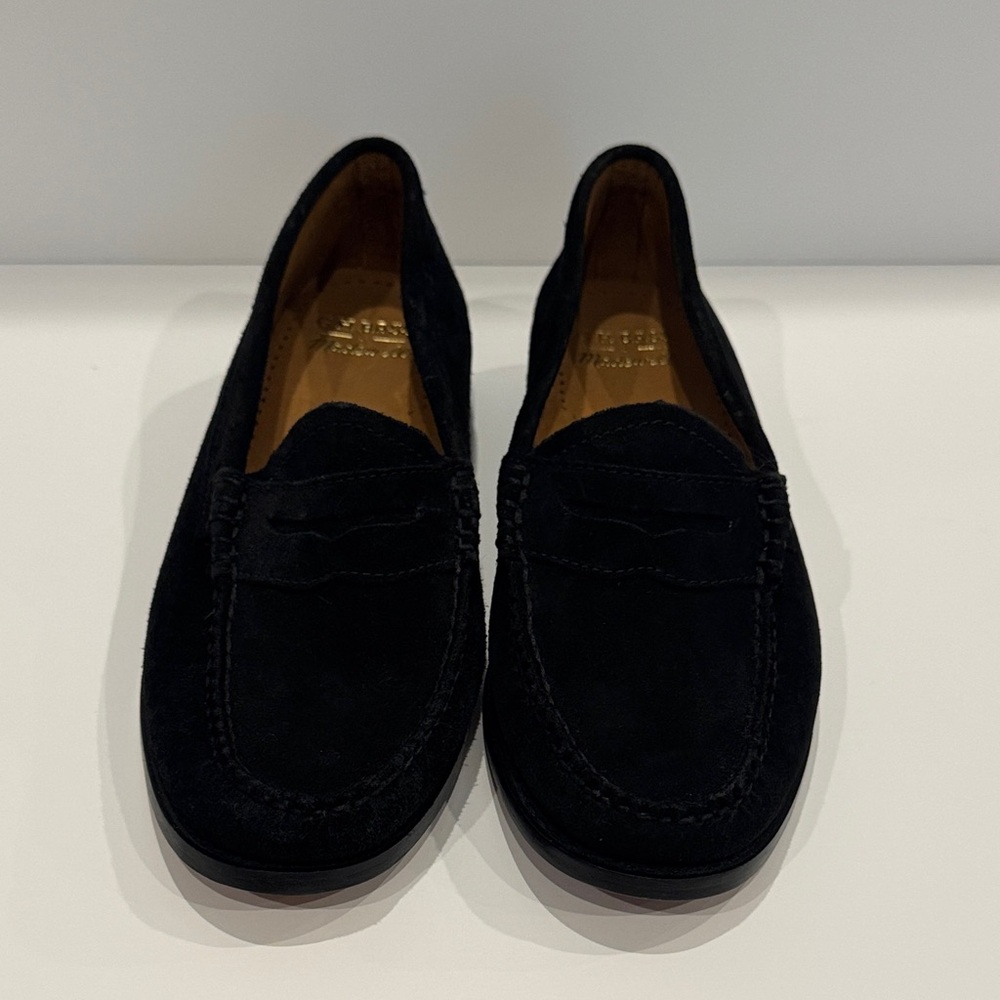 New Madewell Black Suede Loafers